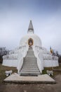 White stupa in hungary, Zalaszanto Royalty Free Stock Photo