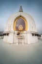 White stupa in hungary, Zalaszanto Royalty Free Stock Photo