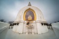 White stupa in hungary, Zalaszanto Royalty Free Stock Photo