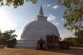 White stupa Kiri Vihara in Polonnaruwa, Sri Lanka Royalty Free Stock Photo