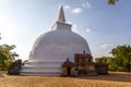 White stupa Kiri Vihara in Polonnaruwa, Sri Lanka Royalty Free Stock Photo