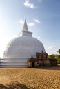 White stupa Kiri Vihara in Polonnaruwa, Sri Lanka Royalty Free Stock Photo