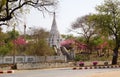 White stupa at the Shwezigon temple in Bagan, Myanmar