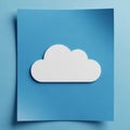 The cloud is centrally placed, creating a simple and minimalistic design Royalty Free Stock Photo