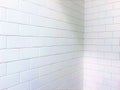 White Tile Shower Subway Pattern Royalty Free Stock Photo