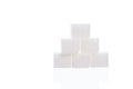 White sugar cube isolated on white Royalty Free Stock Photo