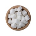 White Sugar Cubes Isolated on White Background Royalty Free Stock Photo