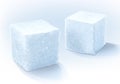 White sugar cubes vector illustration.