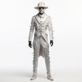 Futuristic Glam Skeleton Halloween Costume Design