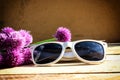White sunglasses Royalty Free Stock Photo