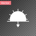 White Sunset icon isolated on transparent background. Vector Illustration Royalty Free Stock Photo