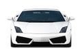 White supercar. Front view.
