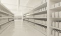 white supermarket interior Royalty Free Stock Photo