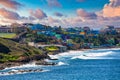 White Surf on Coast of Puerto Rico Royalty Free Stock Photo