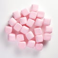 Pink Marshmallow Sweeteners: Synthetism-inspired, Tesseract Shapes, Soft Lighting