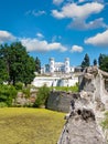 The White Swan palace. Sharovka, Ukraine. Royalty Free Stock Photo