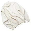 White sweater delicately draped isolated on white Royalty Free Stock Photo