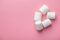 White sweet marshmallows candy Royalty Free Stock Photo