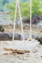 white swing on beach Royalty Free Stock Photo