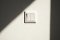 On white switch on wall in Royalty Free Stock Photo