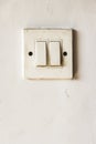 White switch on wall Royalty Free Stock Photo