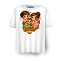 Global Day of Parents Cute Family Hug T-Shirt Design Happy Parents Day Cartoon Art 300 DPI Transparent Vector PNG Royalty Free Stock Photo