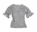 White t-shirt with black horizontal stripes Royalty Free Stock Photo