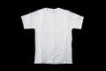 a white t-shirt on black for mockup material.