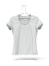 White t shirt on cloth hanger Royalty Free Stock Photo