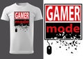 White T-shirt Design for Computer Game Player