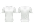 White T-shirt Front Back Template Realistic 3d Vector illustration