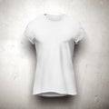 White t-shirt isolated on grey background Royalty Free Stock Photo