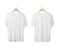 White T shirt mockup hanging, Realistic t-shirt. Royalty Free Stock Photo