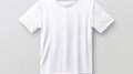White t-shirt mockup hanging realistic, template design
