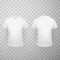 White t shirt realistic vector illustrations set