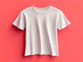 A white t-shirt on a red background Royalty Free Stock Photo