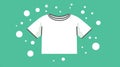 White t-shirt with sweat stains and bubbles on green background Royalty Free Stock Photo
