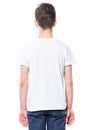 Teen boy in white t-shirt Royalty Free Stock Photo