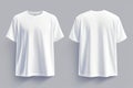 White t shirt template mockup, offering a front and back view Royalty Free Stock Photo