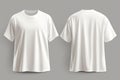White t shirt template mockup, offering a front and back view Royalty Free Stock Photo