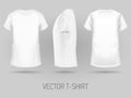 White t-shirt template in three dimentions.