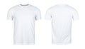 White T-shirts mockup front and back used as design template. Royalty Free Stock Photo
