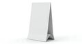 Sleek White Blank Table Tent Card Mockup on a Clean White Backdrop Royalty Free Stock Photo