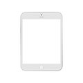 Grey tablet cartoon style vector eps10. Grey tablet cartoon style black empty screen on white background.