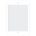 White tablet with grey empty screen. Tablet with button and screen for web design vector eps10