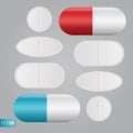 White tablets background Royalty Free Stock Photo