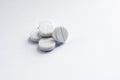 White tablets on a white background Royalty Free Stock Photo