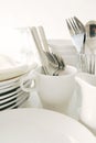 White tableware