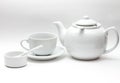 White tableware, large kettle, Cup, bowl