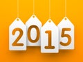 White tags with 2015 Royalty Free Stock Photo